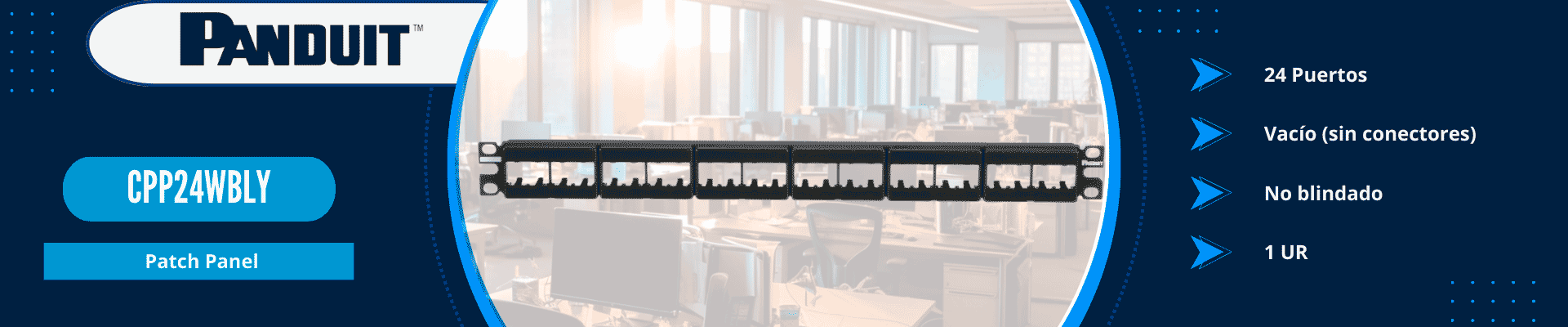 Patch panel de 24 puertos